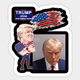 Trump 2024 Mug Shot Sticker